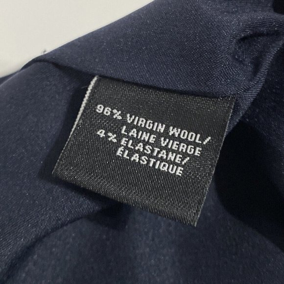 Lafayette 148 New York Blazer Womens 10 Blue Wool Blend Three Button Long Sleeve - Picture 6 of 8